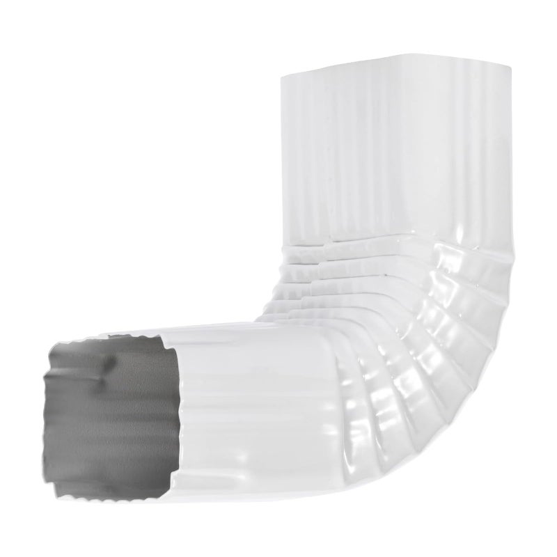 VYH Downspout Gutter Elbows (Positive Elbow,4x3 90 Degrees Style A Gutter Elbow, Downspout Elbow, Roofing Gutter Downspout Elbows, Style A (White) - Image 1